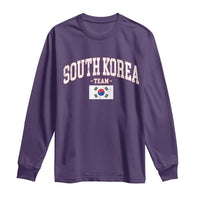 South Korea National Team Long Sleeve Shirt Retro Vintage Sport Varsity Korean Flag