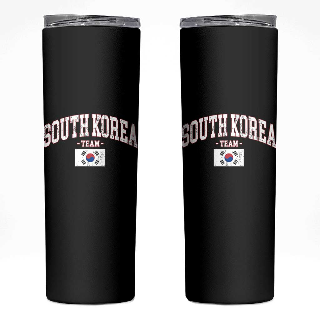 South Korea National Team Skinny Tumbler Retro Vintage Sport Varsity Korean Flag