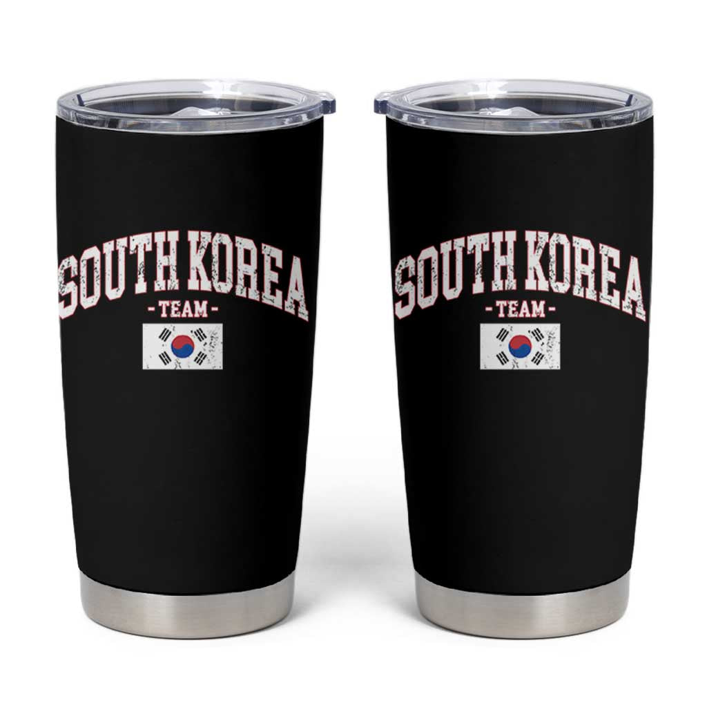 South Korea National Team Tumbler Cup Retro Vintage Sport Varsity Korean Flag