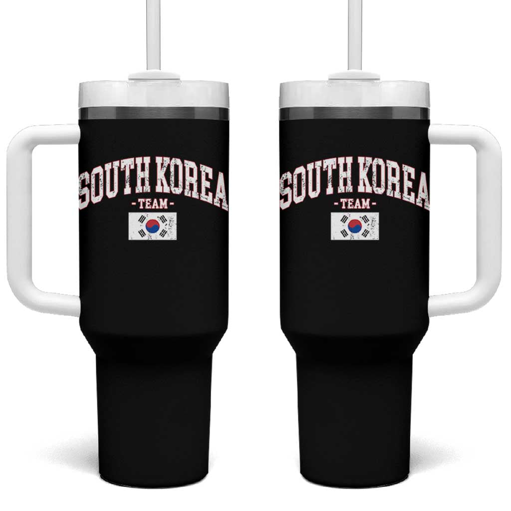 South Korea National Team Tumbler With Handle Retro Vintage Sport Varsity Korean Flag