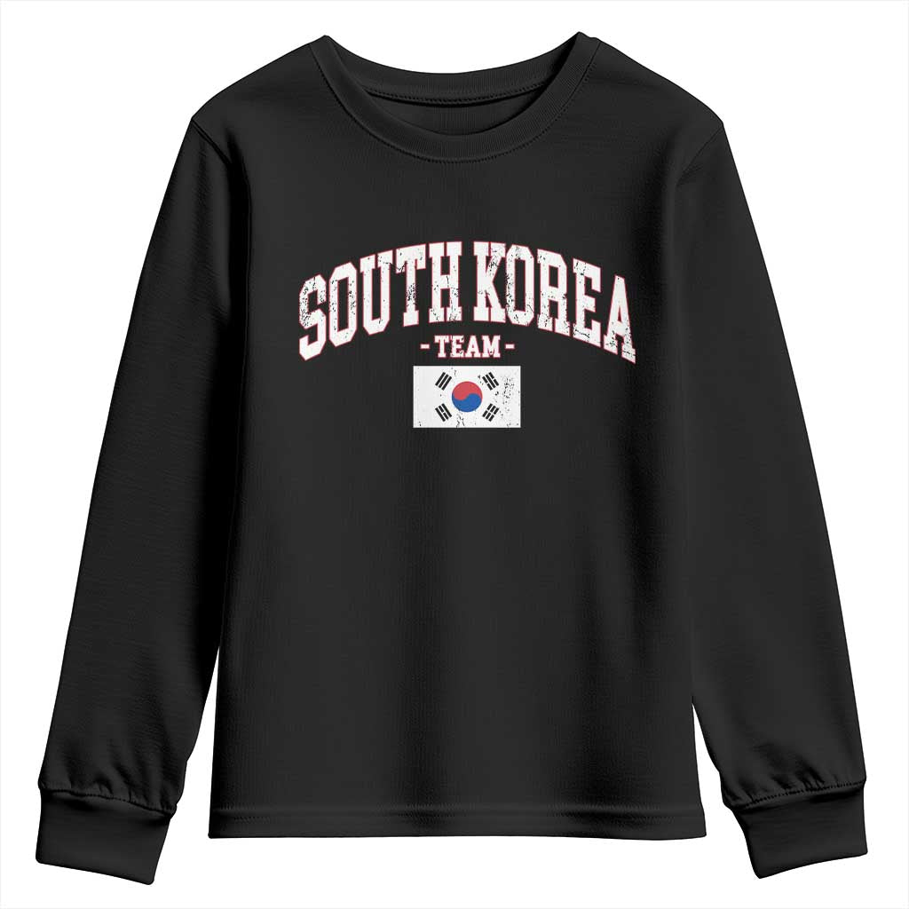 South Korea National Team Youth Sweatshirt Retro Vintage Sport Varsity Korean Flag