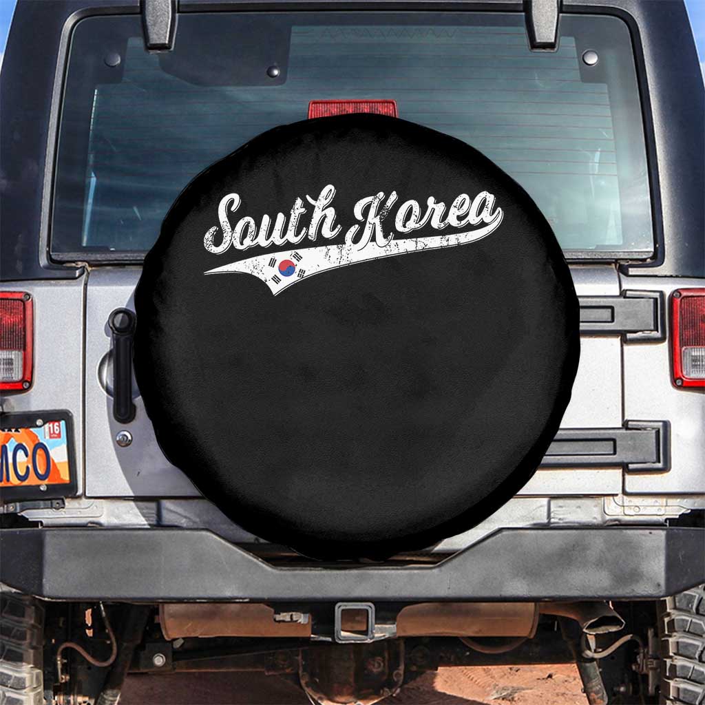 South Korea Spare Tire Cover Retro Script Sport Korean Flag