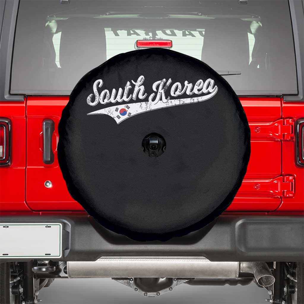 South Korea Spare Tire Cover Retro Script Sport Korean Flag