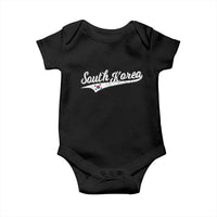 South Korea Baby Onesie Retro Script Sport Korean Flag