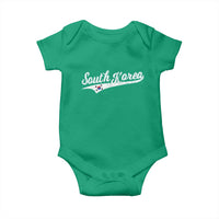 South Korea Baby Onesie Retro Script Sport Korean Flag
