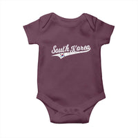 South Korea Baby Onesie Retro Script Sport Korean Flag