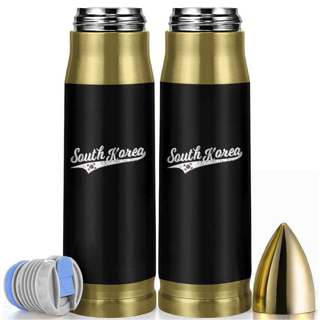 South Korea Bullet Tumbler Retro Script Sport Korean Flag