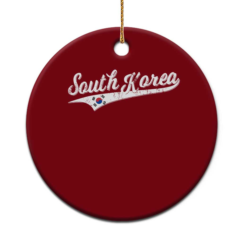 South Korea Ceramic Ornament Retro Script Sport Korean Flag