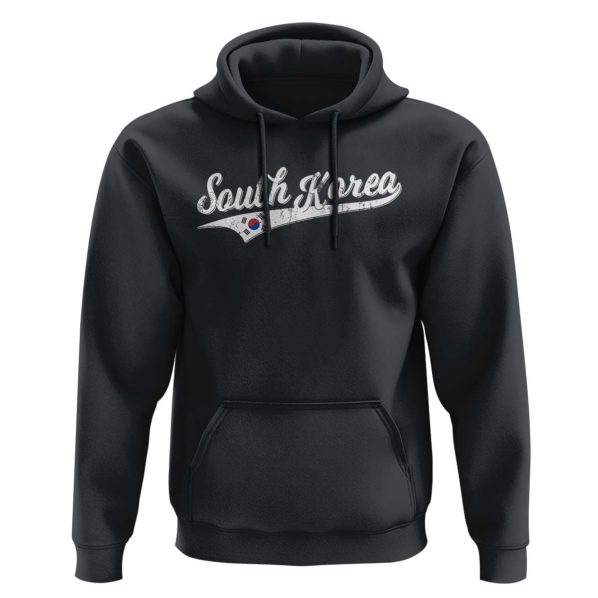 South Korea Hoodie Retro Script Sport Korean Flag