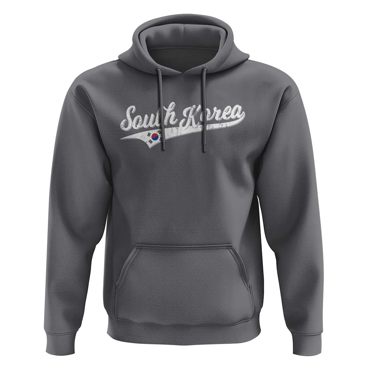 South Korea Hoodie Retro Script Sport Korean Flag