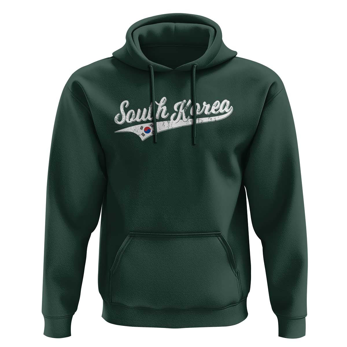 South Korea Hoodie Retro Script Sport Korean Flag