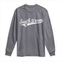 South Korea Long Sleeve Shirt Retro Script Sport Korean Flag