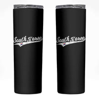 South Korea Skinny Tumbler Retro Script Sport Korean Flag