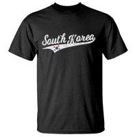 South Korea T Shirt Retro Script Sport Korean Flag