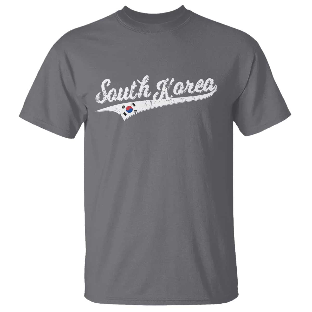 South Korea T Shirt Retro Script Sport Korean Flag