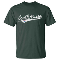 South Korea T Shirt Retro Script Sport Korean Flag