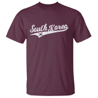 South Korea T Shirt Retro Script Sport Korean Flag
