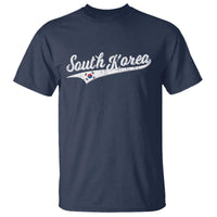 South Korea T Shirt Retro Script Sport Korean Flag