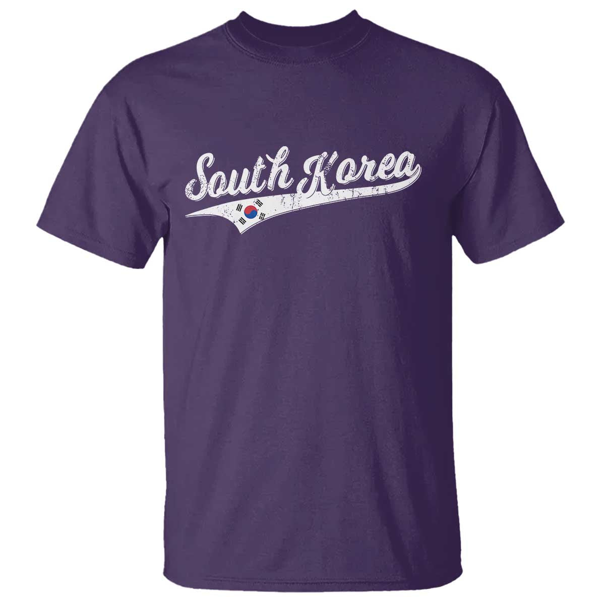 South Korea T Shirt Retro Script Sport Korean Flag