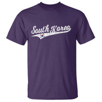 South Korea T Shirt Retro Script Sport Korean Flag
