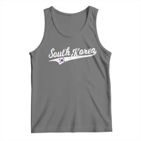 South Korea Tank Top Retro Script Sport Korean Flag