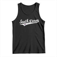 South Korea Tank Top Retro Script Sport Korean Flag