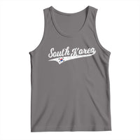 South Korea Tank Top Retro Script Sport Korean Flag