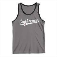 South Korea Tank Top Retro Script Sport Korean Flag