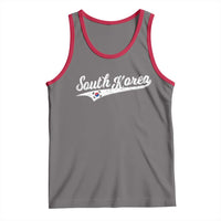 South Korea Tank Top Retro Script Sport Korean Flag