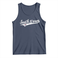 South Korea Tank Top Retro Script Sport Korean Flag