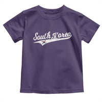 South Korea Toddler T Shirt Retro Script Sport Korean Flag