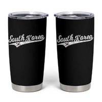 South Korea Tumbler Cup Retro Script Sport Korean Flag