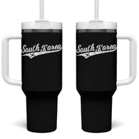 South Korea Tumbler With Handle Retro Script Sport Korean Flag
