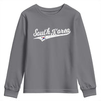 South Korea Youth Sweatshirt Retro Script Sport Korean Flag