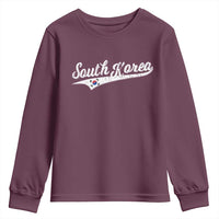South Korea Youth Sweatshirt Retro Script Sport Korean Flag