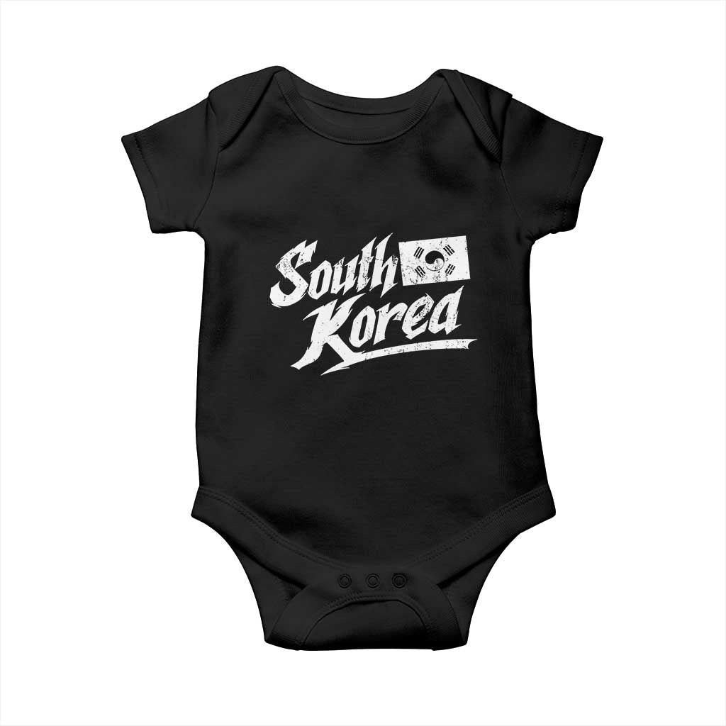 South Korea Baby Onesie Retro Vintage Sport Korean Flag