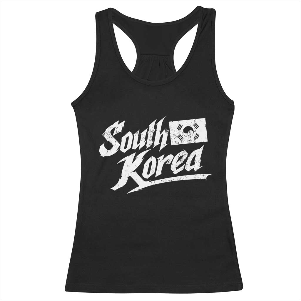 South Korea Racerback Tank Top Retro Vintage Sport Korean Flag