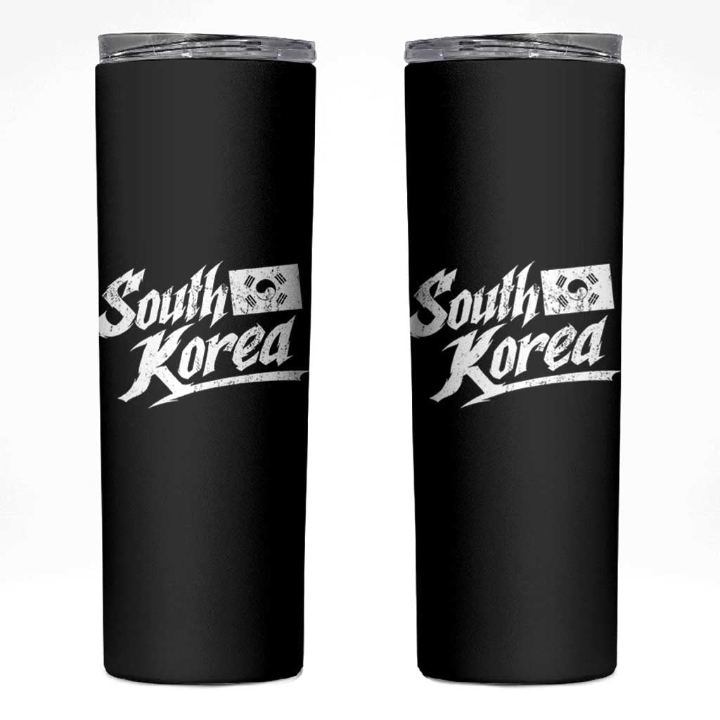 South Korea Skinny Tumbler Retro Vintage Sport Korean Flag