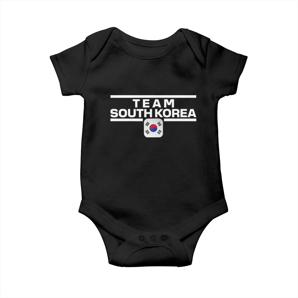 Team South Korea Korean Flag Baby Onesie