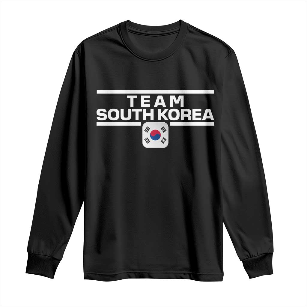 Team South Korea Korean Flag Long Sleeve Shirt