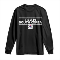 Team South Korea Korean Flag Long Sleeve Shirt