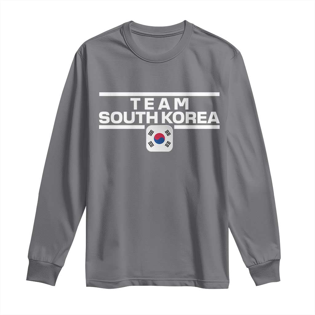 Team South Korea Korean Flag Long Sleeve Shirt
