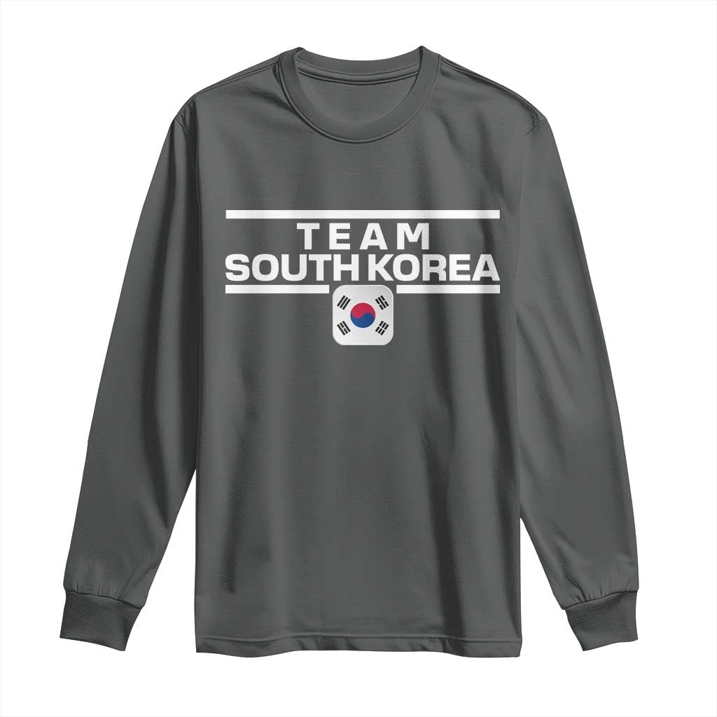 Team South Korea Korean Flag Long Sleeve Shirt