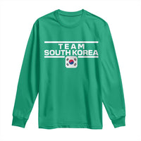 Team South Korea Korean Flag Long Sleeve Shirt