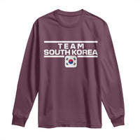 Team South Korea Korean Flag Long Sleeve Shirt
