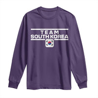 Team South Korea Korean Flag Long Sleeve Shirt