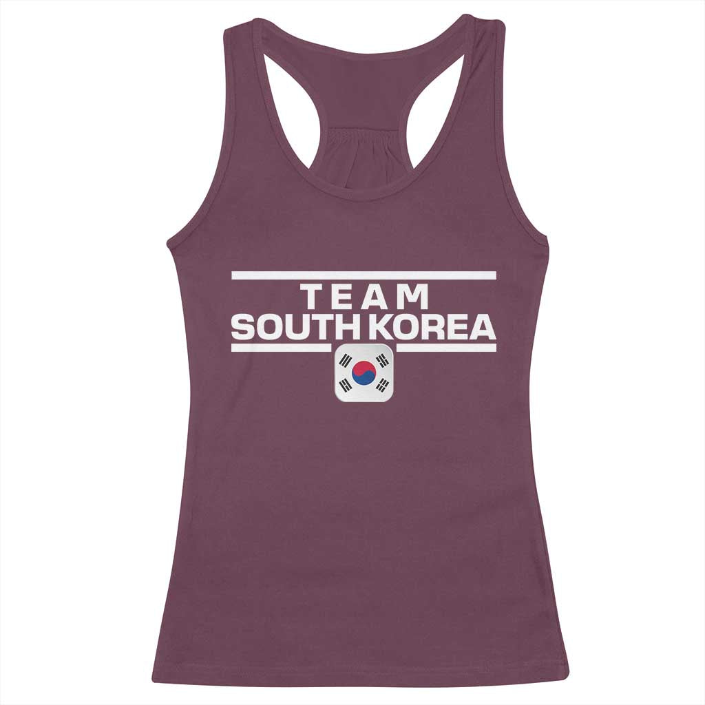 Team South Korea Korean Flag Racerback Tank Top