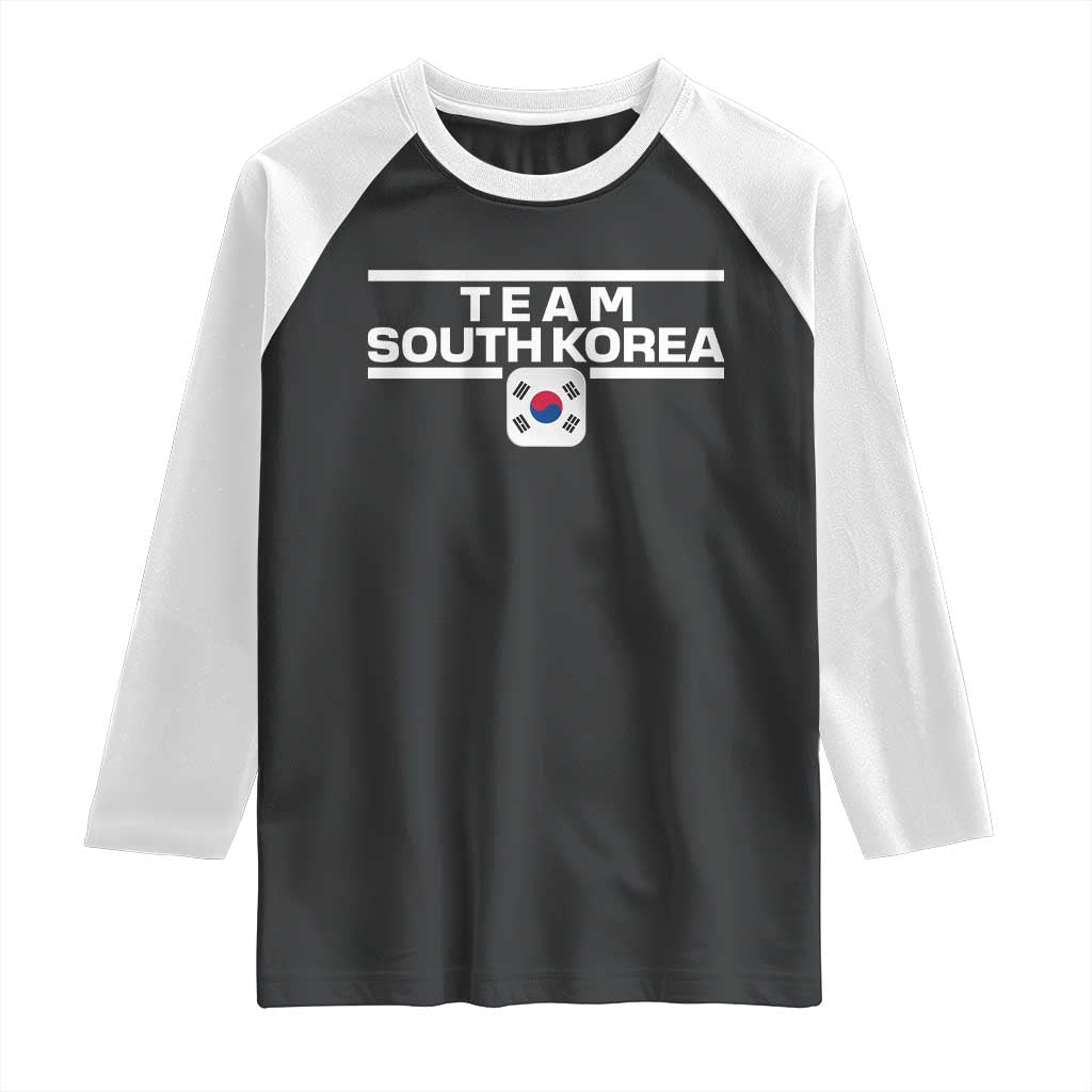 Team South Korea Korean Flag Raglan Shirt