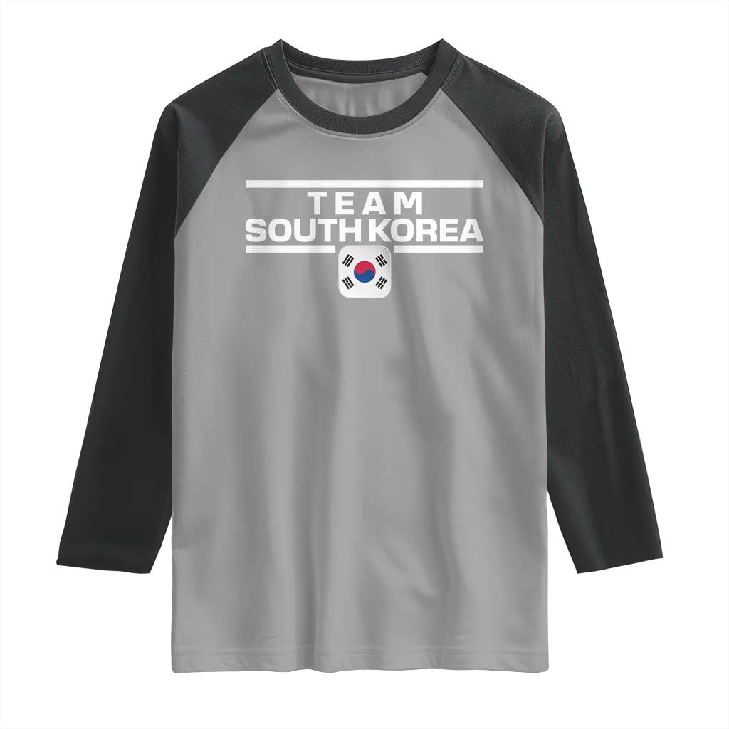 Team South Korea Korean Flag Raglan Shirt