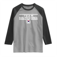 Team South Korea Korean Flag Raglan Shirt